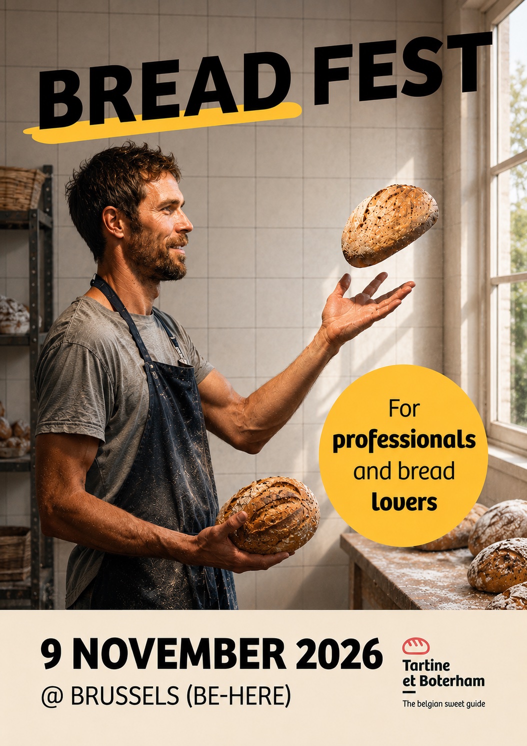 Affiche officielle du Bread Fest — 9 novembre 2026, Be-Here, Bruxelles